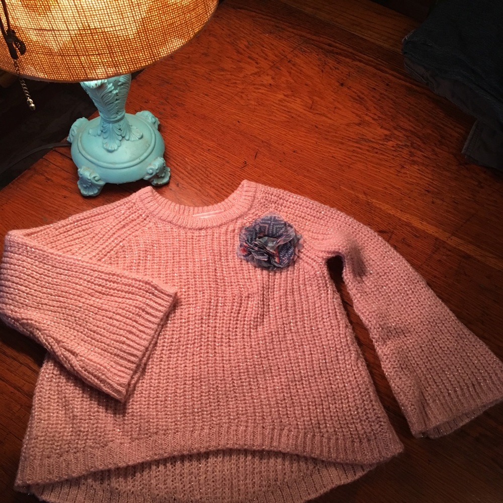 Sparkly pink oversize sweater